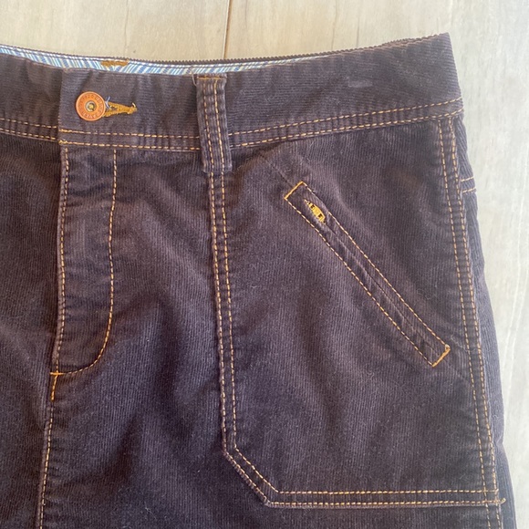 Y2K Corduroy Skirt Vintage Chocolate Brown EDDIE BAUER A-Line Mid Length Size 10 - Picture 5 of 8